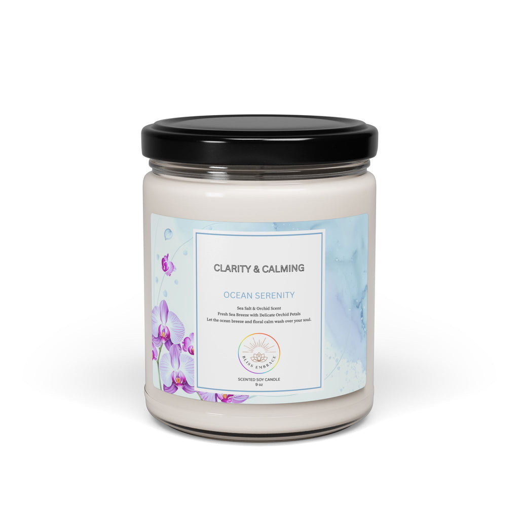 Ocean Serenity Scented Soy Candle 9oz - Clarity & Calming
