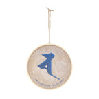 Gekko Bosatsu (Candraprabha) Bonji Mystic Amulet Wood Sign