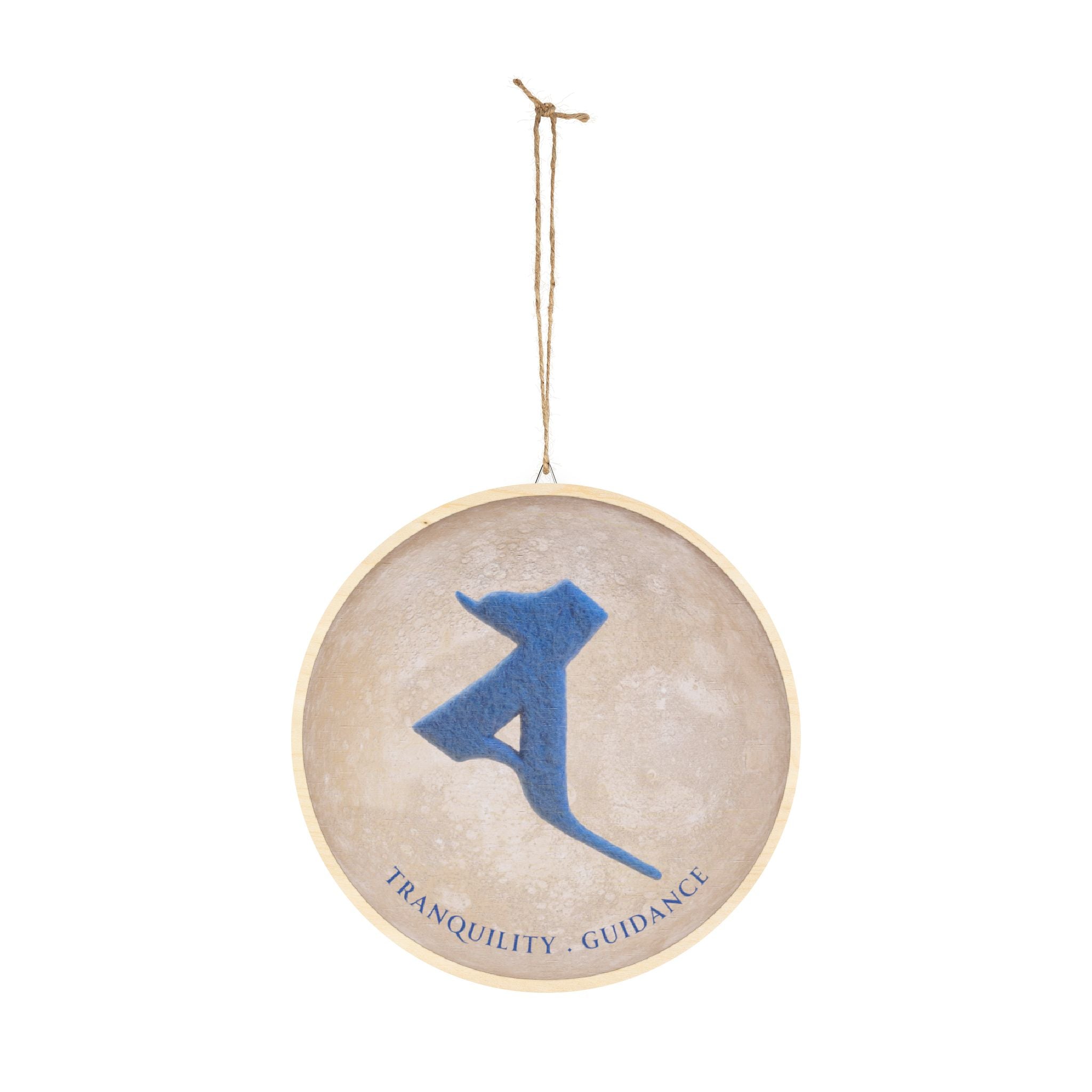 Gekko Bosatsu (Candraprabha) Bonji Mystic Amulet Wood Sign