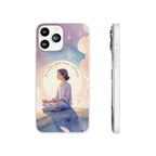 Inspirational Clear Phone Case – Breathe into Your Stillness