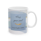 "Hug You Soul" Sky Blue Ceramic Mug
