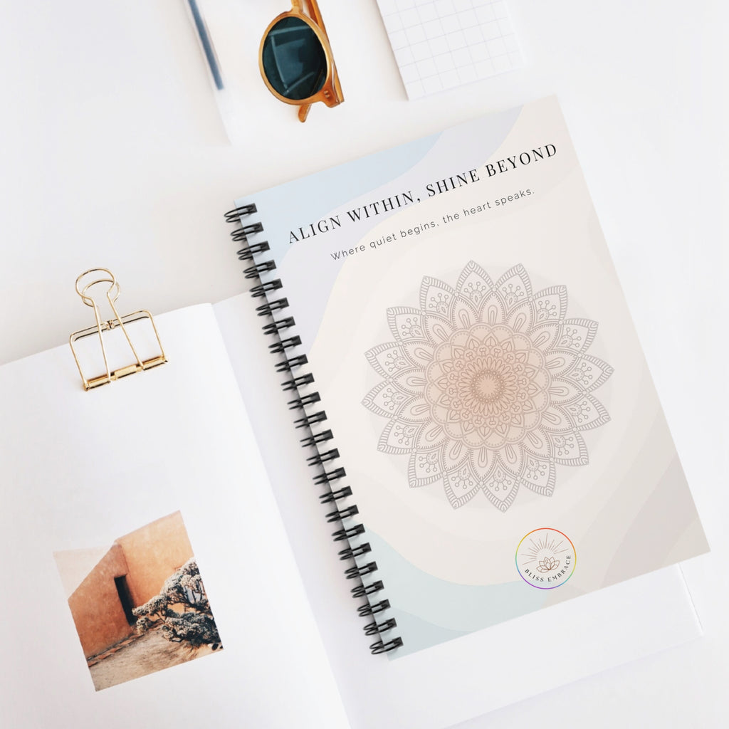 "Align Within, Shine Beyond" Mindful Spiral Notebook