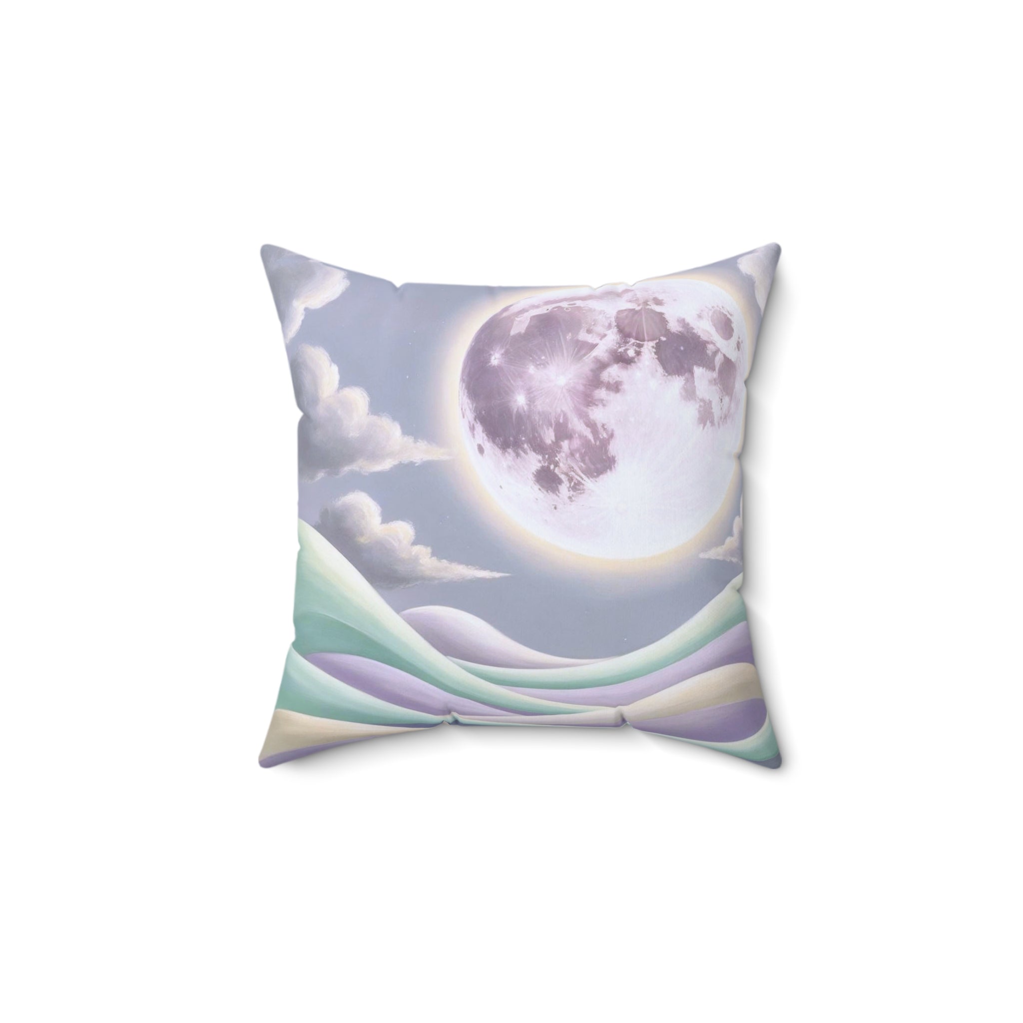 Dreamy Moon Landscape Pillow