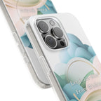 Inspirational Clear Phone Case – Let Peace Rise from Within