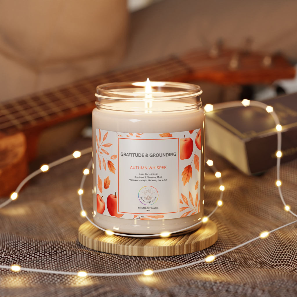 Autumn Whisper Scented Soy Candle 9oz – Gratitude & Grounding