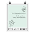 "Feel Your Peace" – Mint Green Inspirational Poster