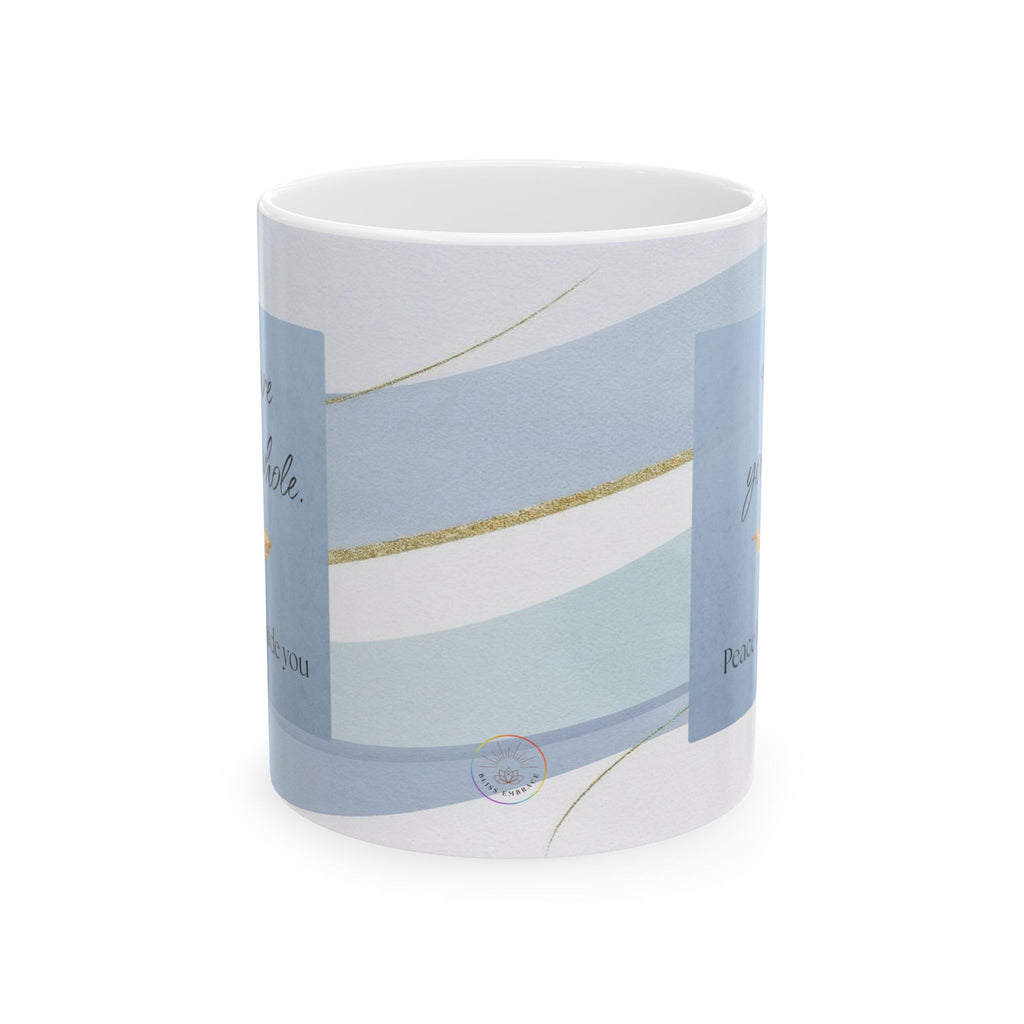 "Hug You Soul" Sky Blue Ceramic Mug