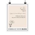 "Embrace Your Bliss" – Beige Motivational Poster