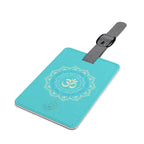 "Hug Your Soul" Aqua Om Mandala Luggage Tag