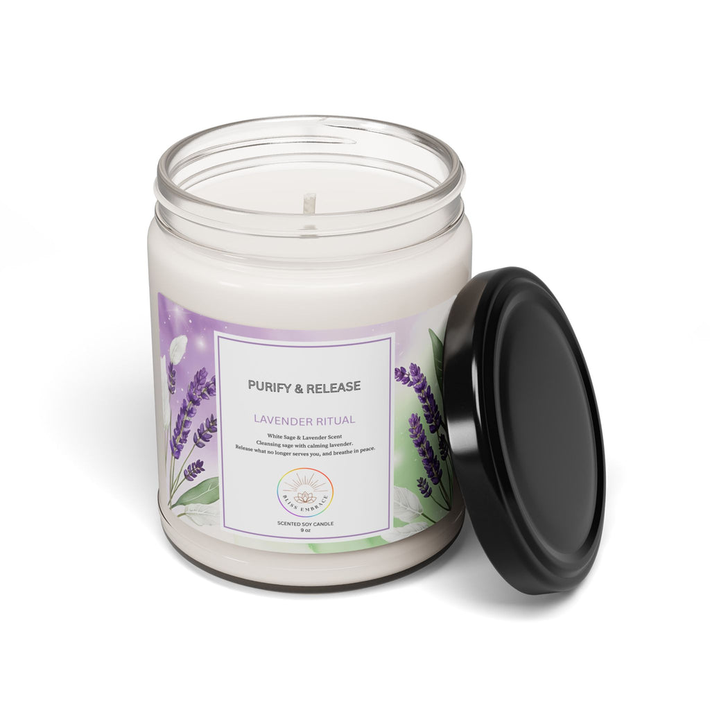 Lavender Ritual Soy Candle 9oz – Purify & Release
