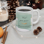 "Feel Your Peace" Mint Ceramic Mug
