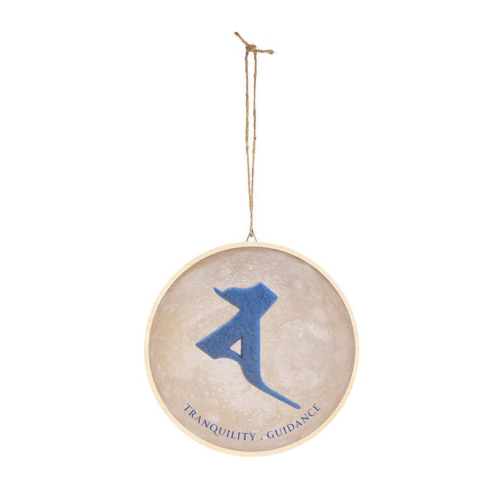 Gekko Bosatsu (Candraprabha) Bonji Mystic Amulet Wood Sign