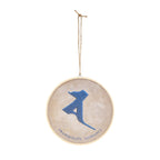 Gekko Bosatsu (Candraprabha) Bonji Mystic Amulet Wood Sign