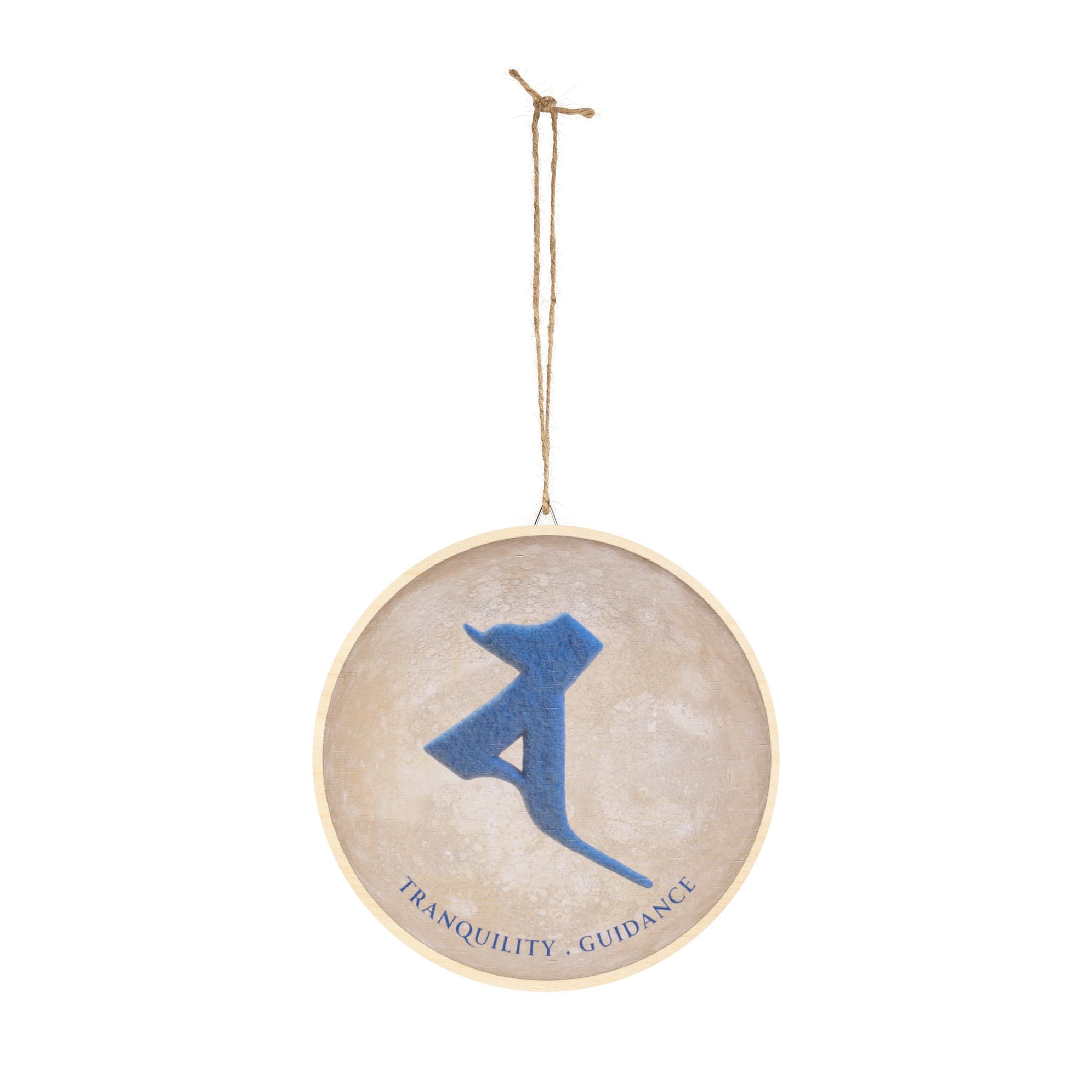 Gekko Bosatsu (Candraprabha) Bonji Mystic Amulet Wood Sign