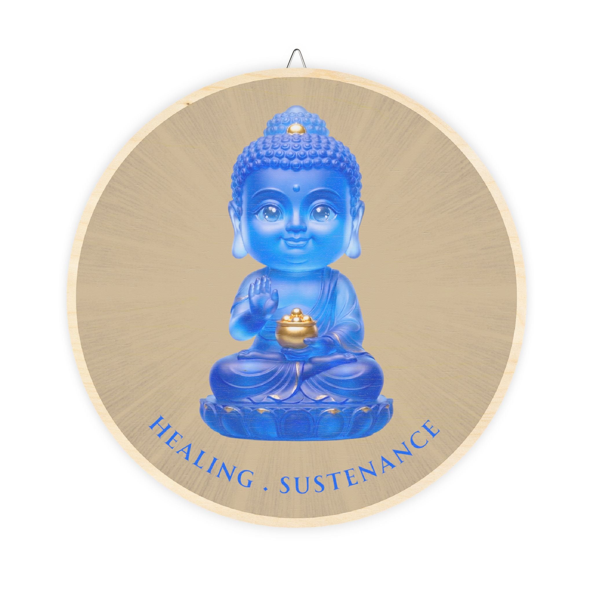 Yakushi Nyorai (Medicine Buddha) Mystic Amulet Wood Sign