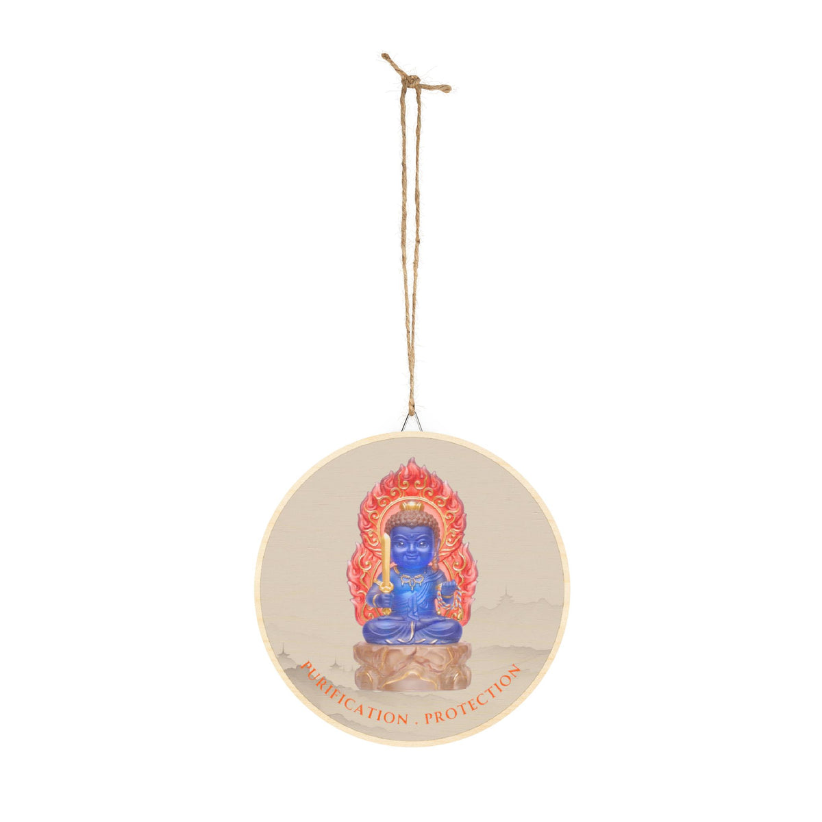 Fudo Myoo (Acalanatha) Amulet Wood Sign