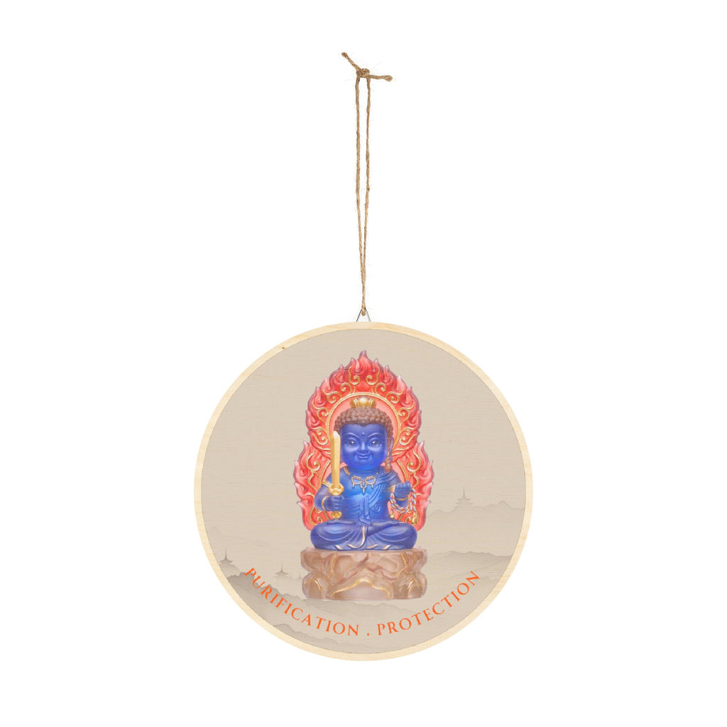 Fudo Myoo (Acalanatha) Mystic Amulet Wood Sign