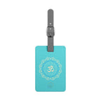 "Hug Your Soul" Aqua Om Mandala Luggage Tag