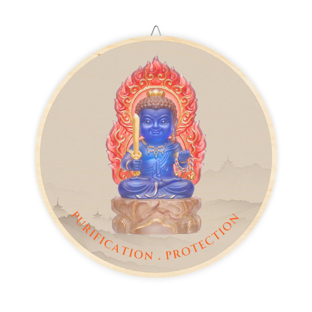 Fudo Myoo (Acalanatha) Mystic Amulet Wood Sign